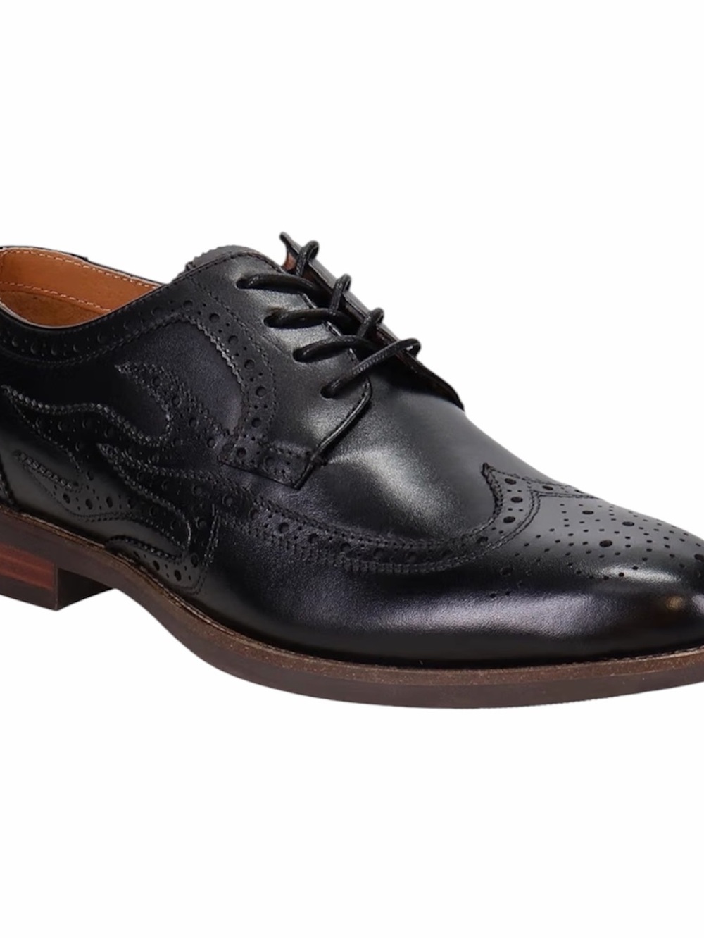 Florsheim Uptown Spicy Black Leather Wingtip Oxford Dress Shoe 9.5 D 15197